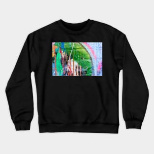 Dripping paint graffiti wall Crewneck Sweatshirt